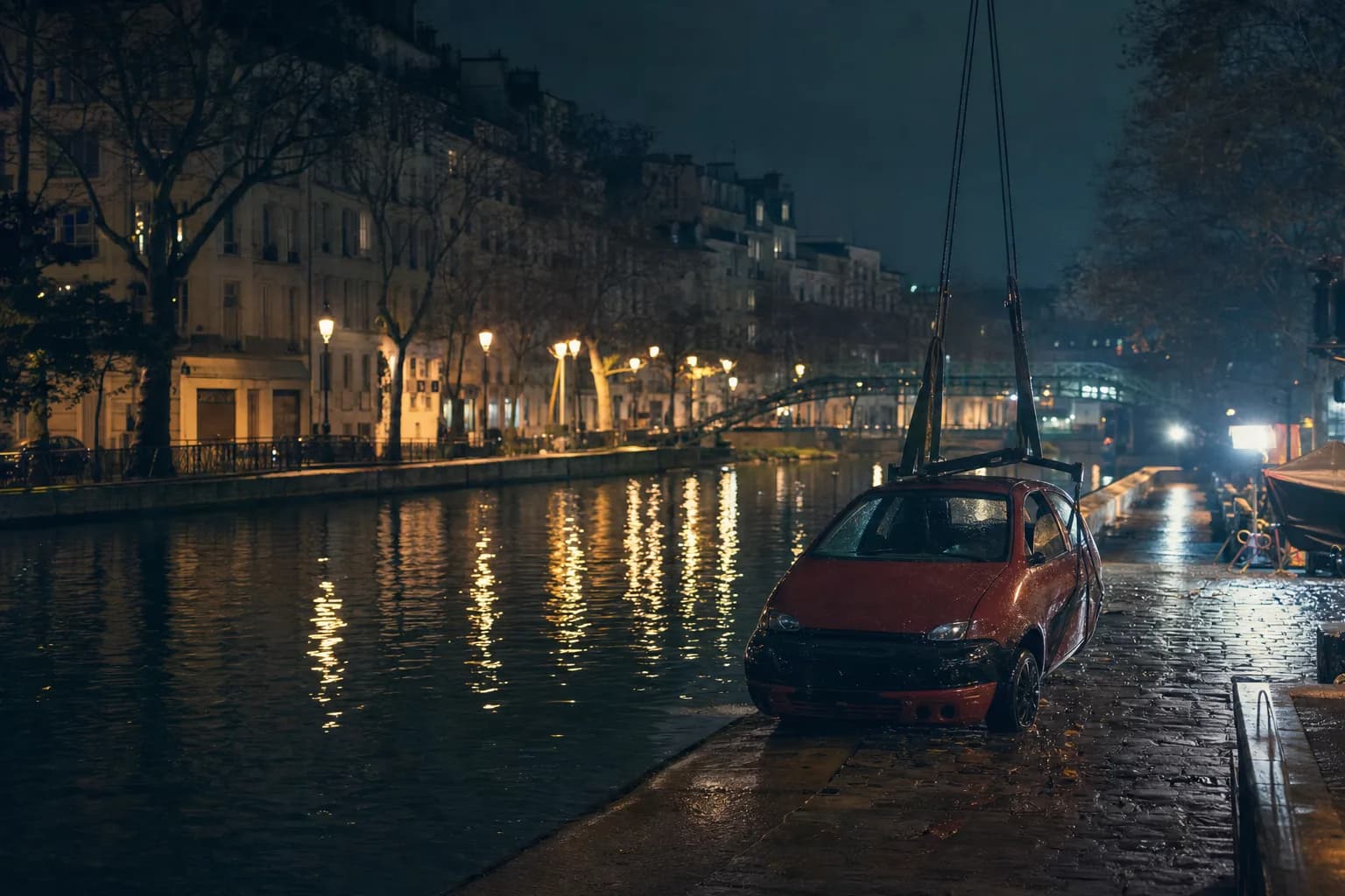 El carro rojo del canal